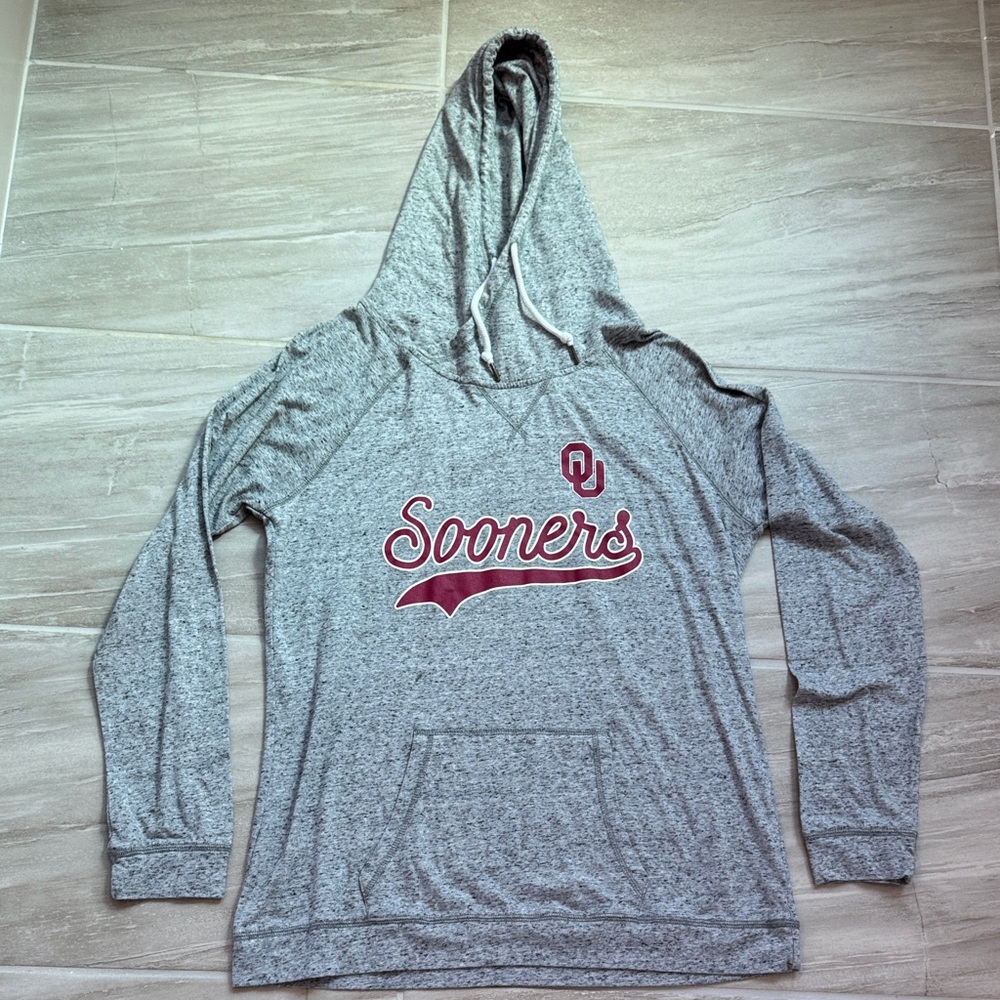 Top Of The World Women's XXL Oklahoma Sooner Pull Over‎ Hoodie Long Sleeve Gray